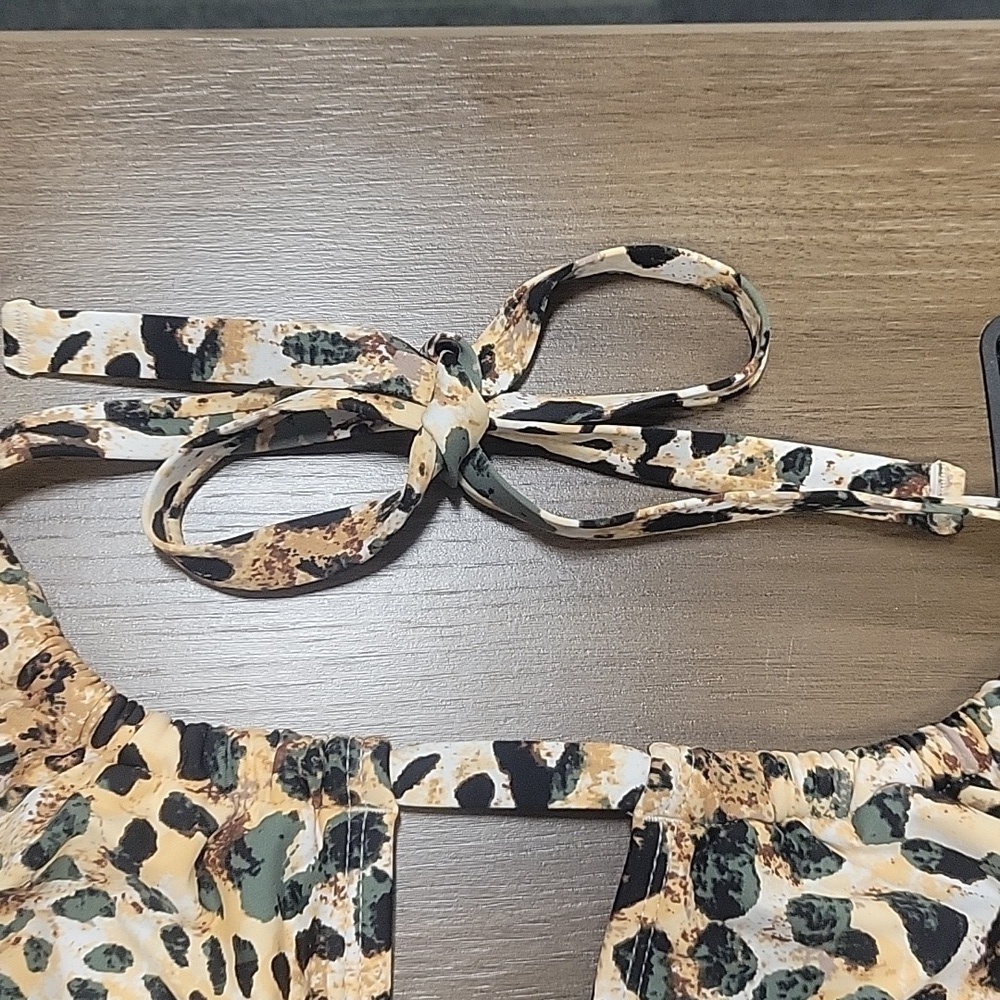 Mynah-Leopard Print NWT-Two Piece Mynah Bathing Suit-Size 22W - Picture 7 of 17